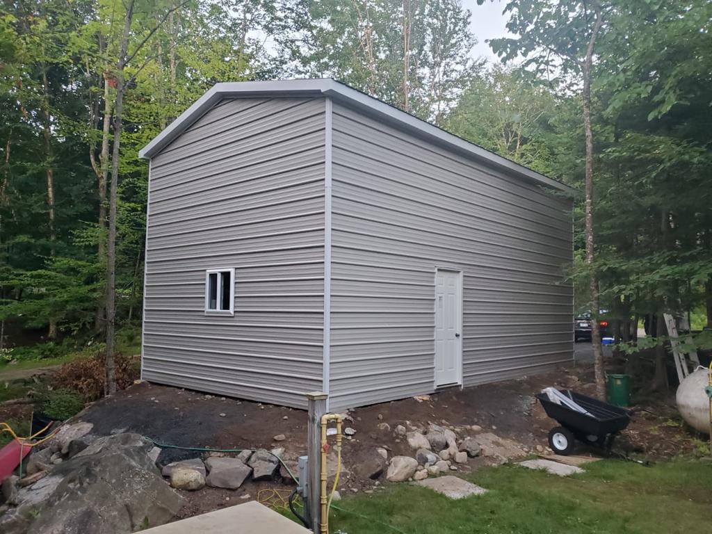 Completed metal building
